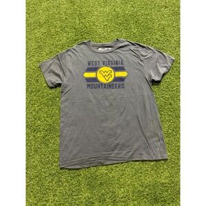 The Victory T-Shirt Unisex XL Gray West Virginia Mountaineers Football Crew Neck